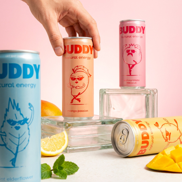 Buddy - Boisson focus pétillante citron gingembre canette 250ml x12 bio