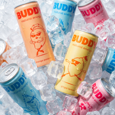 BUDDY - BOISSON FOCUS PETILLANTE GRENADE HIBISCUS CANETTE 250ML x12 BIO