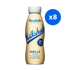 BAREBELLS - MILKSHAKE VANILLE BOUTEILLE PET 330ML x8