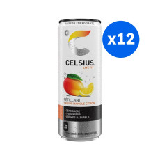 CELSIUS - BOISSON ENERGISANTE MANGUE LEMONADE CANETTE ALU 355ML x12