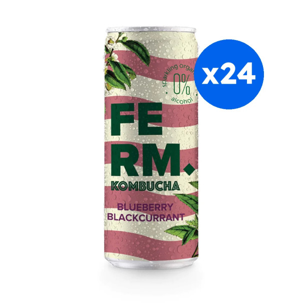 FERM - KOMBUCHA MYRTILLE CASSIS CANETTE 250ML x24 BIO