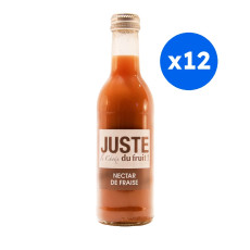 JUSTE LE CHOIX DU FRUIT - NECTAR FRAISE BOUTEILLE VERRE 250ML x12