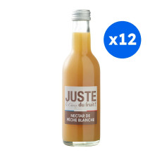 JUSTE LE CHOIX DU FRUIT - NECTAR PECHE BLANCHE BOUTEILLE VERRE 250ML x12