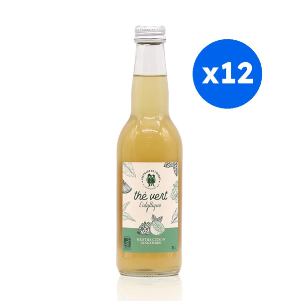 LES FILLES DE L'OUEST - THE VERT L'IDYLLIQUE BOUTEILLE VERRE 330ML x12 BIO