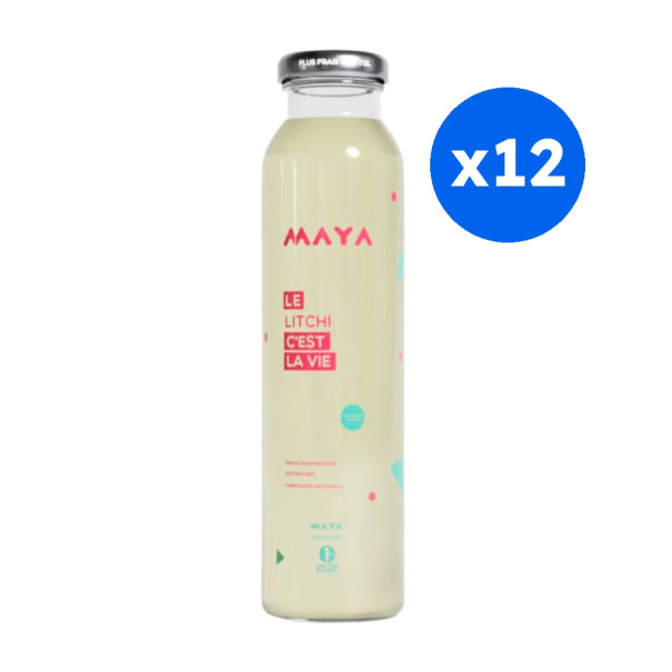 MAYA - JUS LITCHI BOUTEILLE VERRE 310ML x12