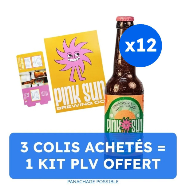 PINK SUN - GREEN RAY - WEST COAST IPA BIERE SANS ALCOOL 330ML x12