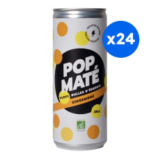 POP MATE - MATE GINGEMBRE CANETTE 250ML X24 BIO