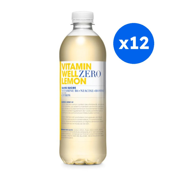 VITAMIN WELL - LEMON ZERO BOUTEILLE PET 500ML x12