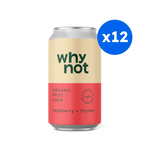 WHY NOT - SODA CRAFT FRAMBOISE THYM CANETTE 330ML x12 BIO