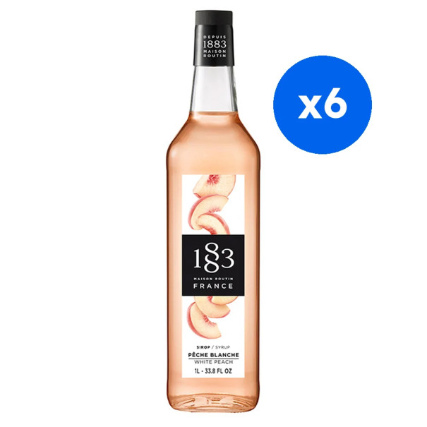 ROUTIN 1883 - SIROP PECHE BLANCHE 1L BOUTEILLE VERRE