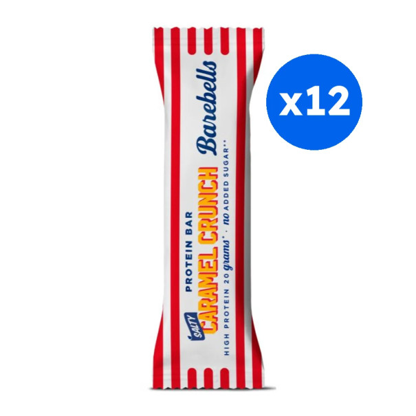 BAREBELLS - PROTEIN BARRES CARAMEL CRUNCH 55G x12