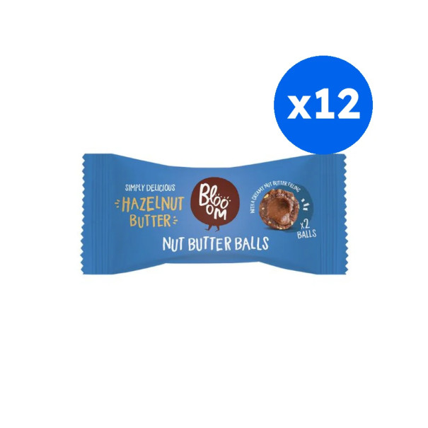 BLOOOM - NUT BUTTER BALLS HAZELNUT BUTTER 36G x12 BIO