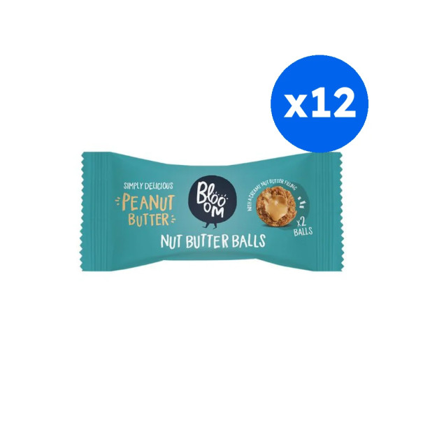 BLOOOM - NUT BUTTER BALLS PEANUT BUTTER 36G x12 BIO