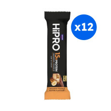 HIPRO - BARRE PROTEINEE SAVEUR BANANE BEURRE DE CACAHUETE45G X12