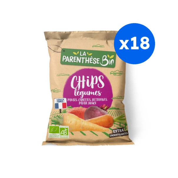LA PARENTHESE - CHIPS DE LEGUMES MADE IN FRANCE 35G x18 BIO