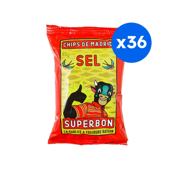 SUPERBON - CHIPS SEL 45G x36