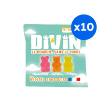 TINYBIRD - BONBONS DIVINS MULTIFRUITS VEGETAL SANS SUCRE SACHET 50G x10