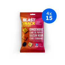 BLAST SNACK - MIX FRUITS SECS PAPAYE GINGEMBRE RAISIN NOIR ANANAS 35g x15