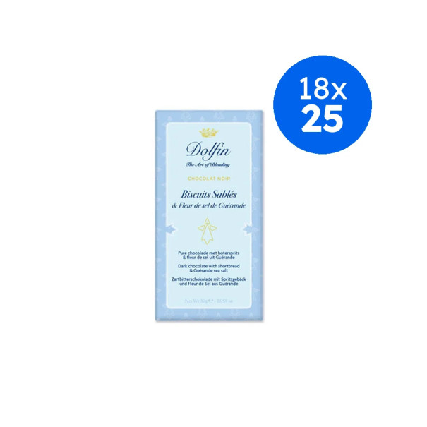 DOLFIN - CHOCOLAT NOIR SABLE FLEUR DE SEL 30G x25