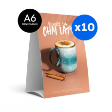 PLV - CHEVALET DE TABLE CHAI LATTE A6 x1