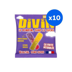 TinyBird -  Divins Frites Sans Sucre Végétal 2 Saveurs – Sachet 50g x10 | DeliDrinks
