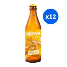 KEFIR EAU VERTUEUSE - GINGEMBRE CURCUMA BOUTEILLE VERRE 330ML x12 BIO