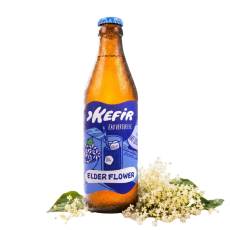 KEFIR EAU VERTUEUSE - FLEUR DE SUREAU BOUTEILLE VERRE 330ML x12 BIO
