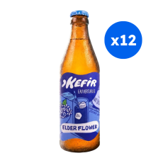 KEFIR EAU VERTUEUSE - FLEUR DE SUREAU BOUTEILLE VERRE 330ML x12 BIO