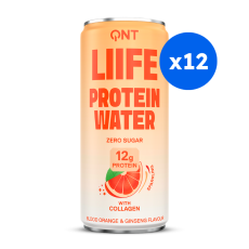 QNT Liife - Eau protéinée Orange Sanguine & Ginseng 330ml