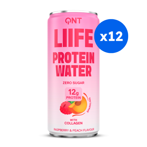 QNT - Eau protéinée framboise pêche 330ml x12