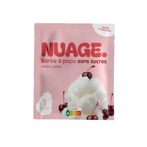 Nuage - Barbe à papa sans sucres Cerise | Grossiste Delidrinks