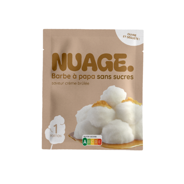 Nuage - Barbe à papa sans sucres Crème brûlée - Grossiste Delidrinks
