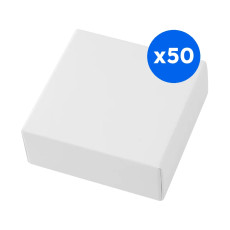 BOITE PATISSIERE CARTON BLANC H.50 x L.20 x P.20 MM x50