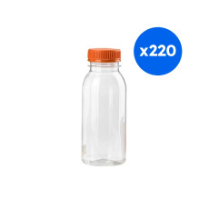 BOUTEILLE VIDE PET RONDE BOUCHON ORANGE 330ML x220