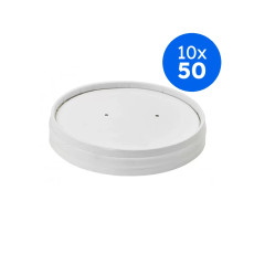 COUVERCLE POT A SOUPE CARTON BLANC PERFORE Ø90MM x50
