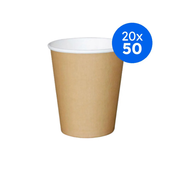 GOBELET CARTON KRAFT 12OZ-350/420ML Ø90MM x50