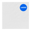 SERVIETTES PAPIER BLANC 200x200 MM 40 SACHETS DE 100