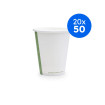 VEGWARE - GOBELET CARTON BLANC 8OZ/236ML Ø79MM x50 LOGO REGLEMENTAIRE