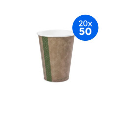 VEGWARE - GOBELET CARTON KRAFT 8OZ/236ML Ø79MM x50 LOGO REGLEMENTAIRE
