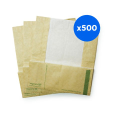 VEGWARE - SAC PRE-DECOUPE PAPIER KRAFT COMPOSTABLE 20x25x23CM x500