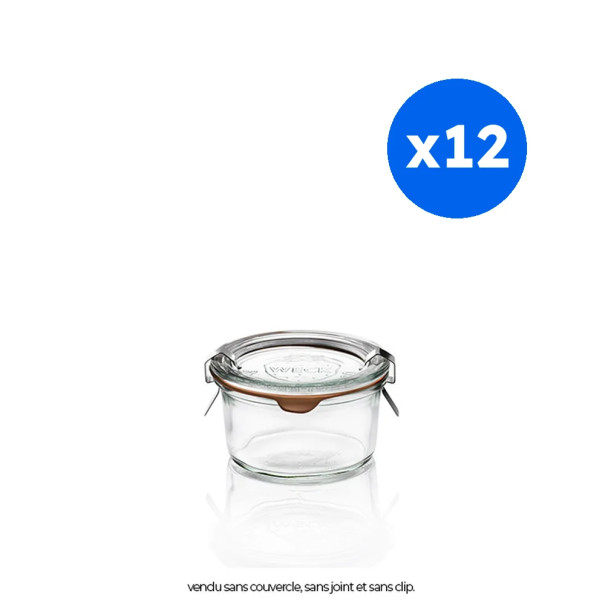 WECK - POT DROIT VERRE 200ML Ø80MM x12