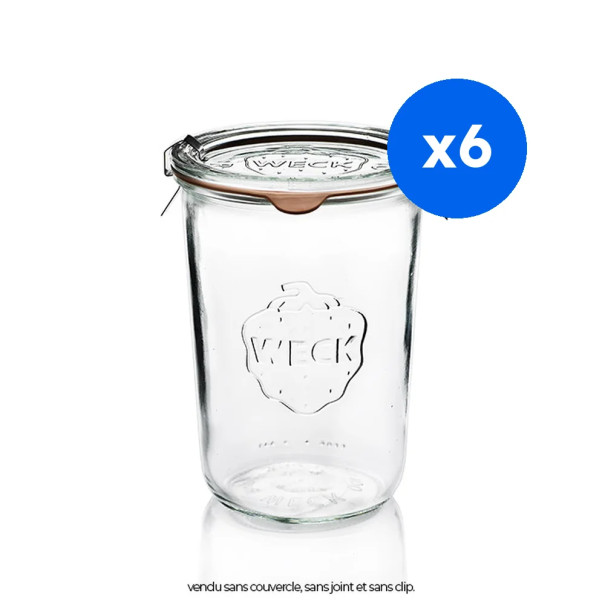 WECK - POT DROIT VERRE 850ML Ø100MM x6