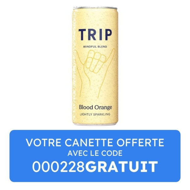 TRIP - EAU PETILLANTE ORANGE SANGUINE- ROMARIN MINDFUL BLEND CAN ALU 330ML x1