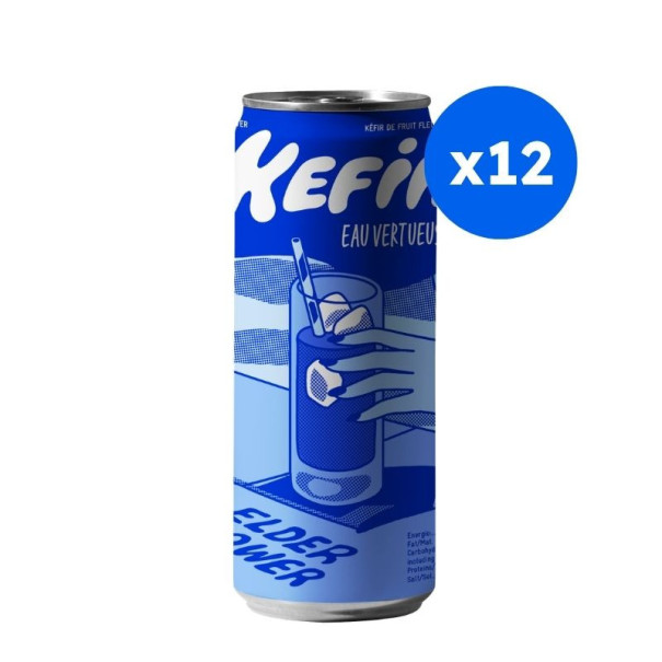 KEFIR EAU VERTUEUSE - FLEUR DE SUREAU CANETTE 250ML X12 BIO