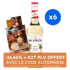 MONIN - SIROP CHOCOLAT BLANC 700ML BOUTEILLE VERRE