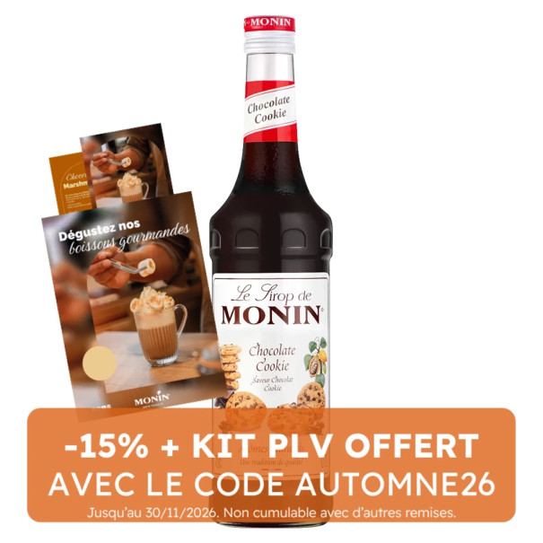 MONIN - SIROP CHOCOLAT COOKIES 700ML BOUTEILLE VERRE