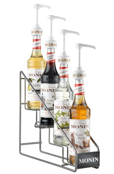 MONIN - RACK EN METAL POUR 4 BOUTEILLES DE SIROP MONIN